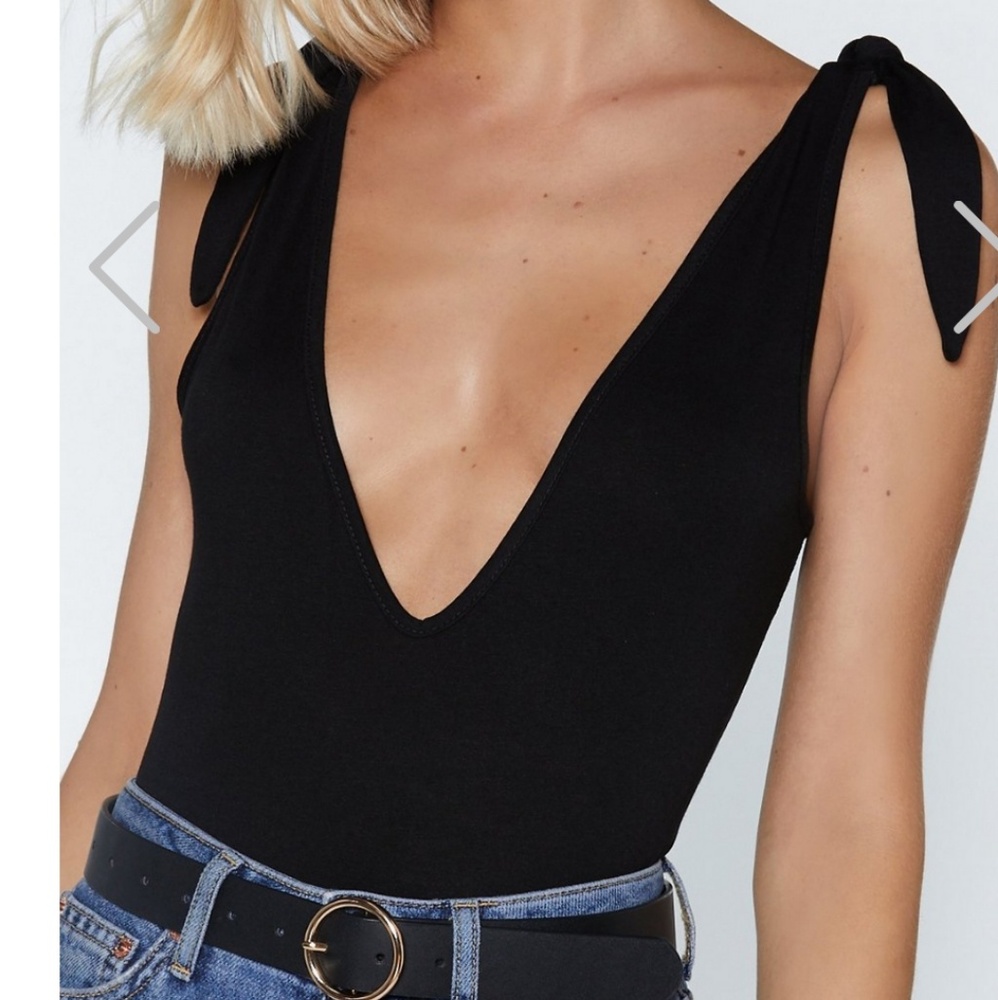 Nasty gal - plunging black leotard